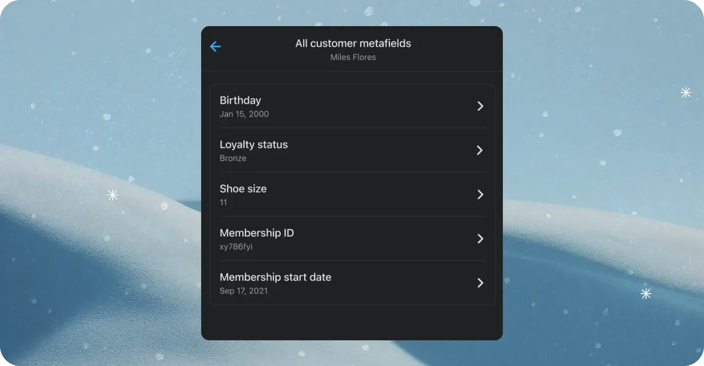 Editing customer metafields on POS Editing customer metafields on POS