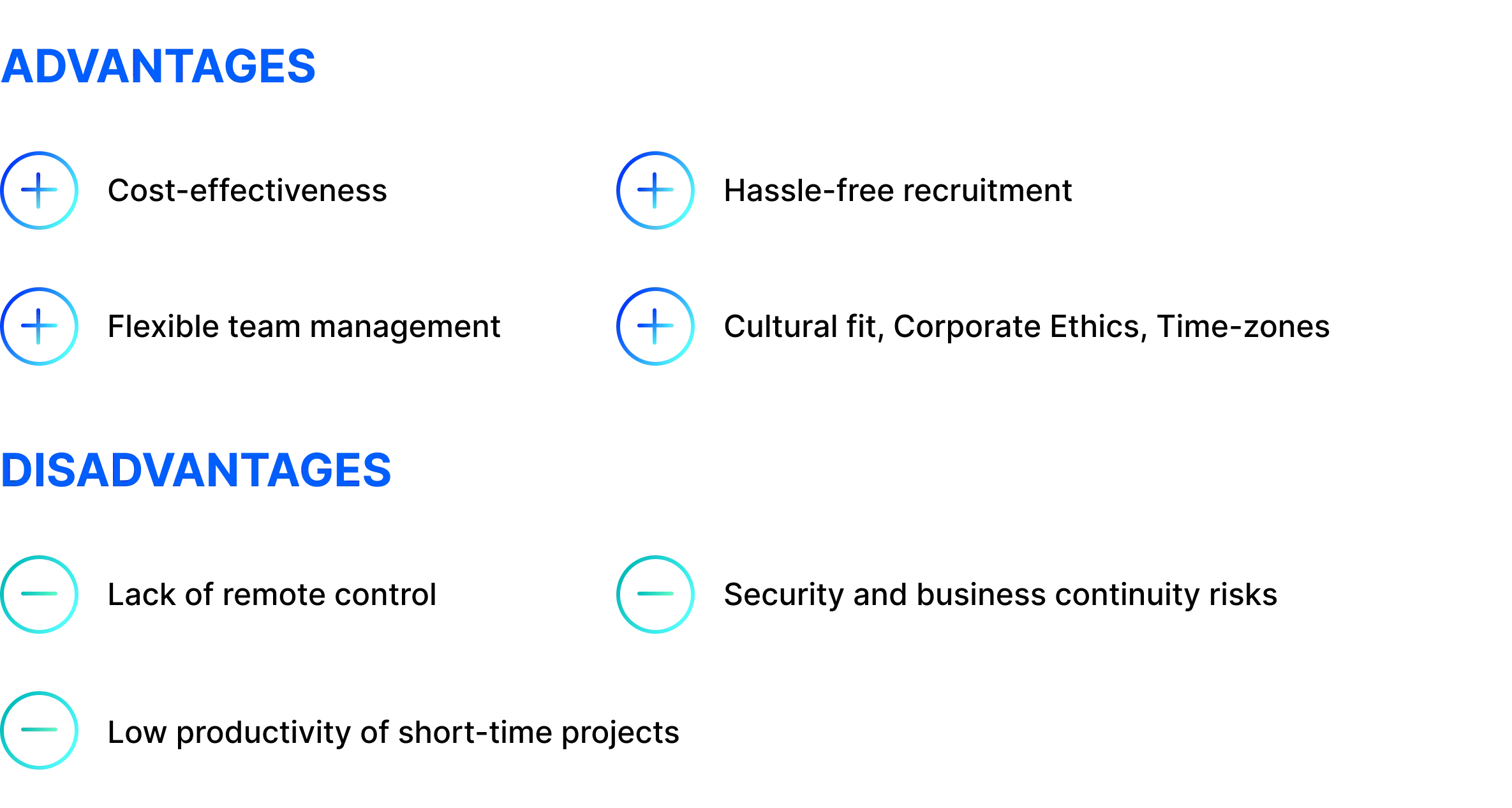 Advantages disadvantages Advantages disadvantages