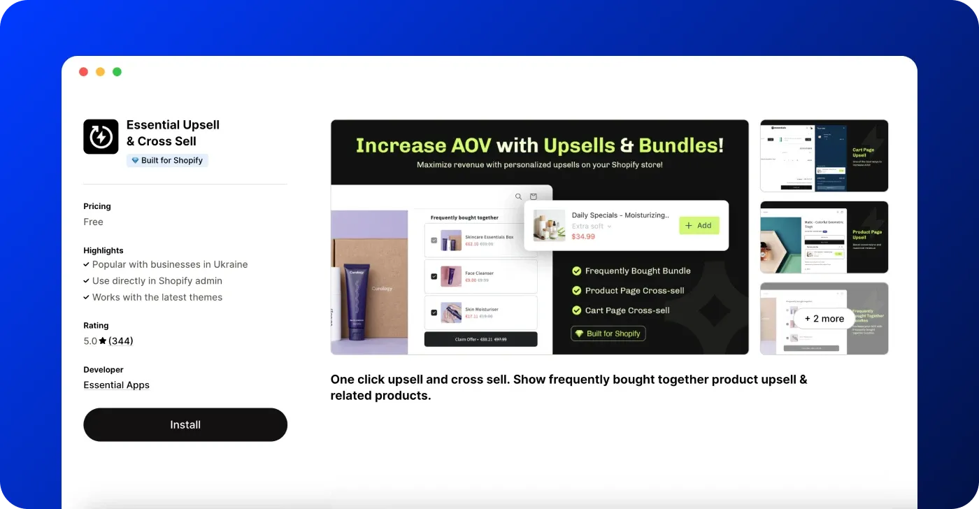 Essential Upsell & Cross Sell Essential Upsell & Cross Sell