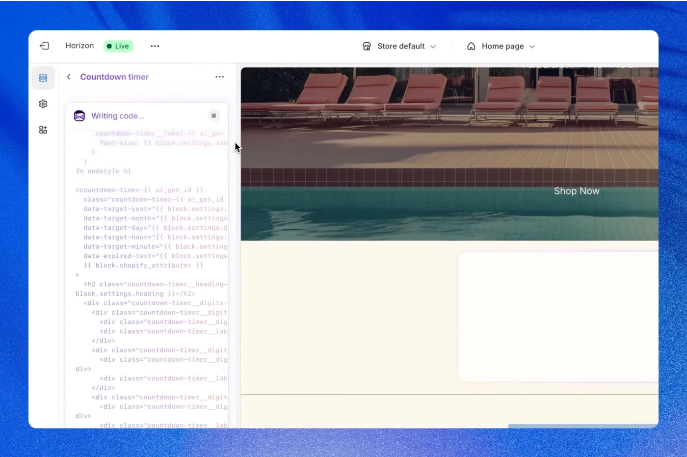 AI theme blocks generator