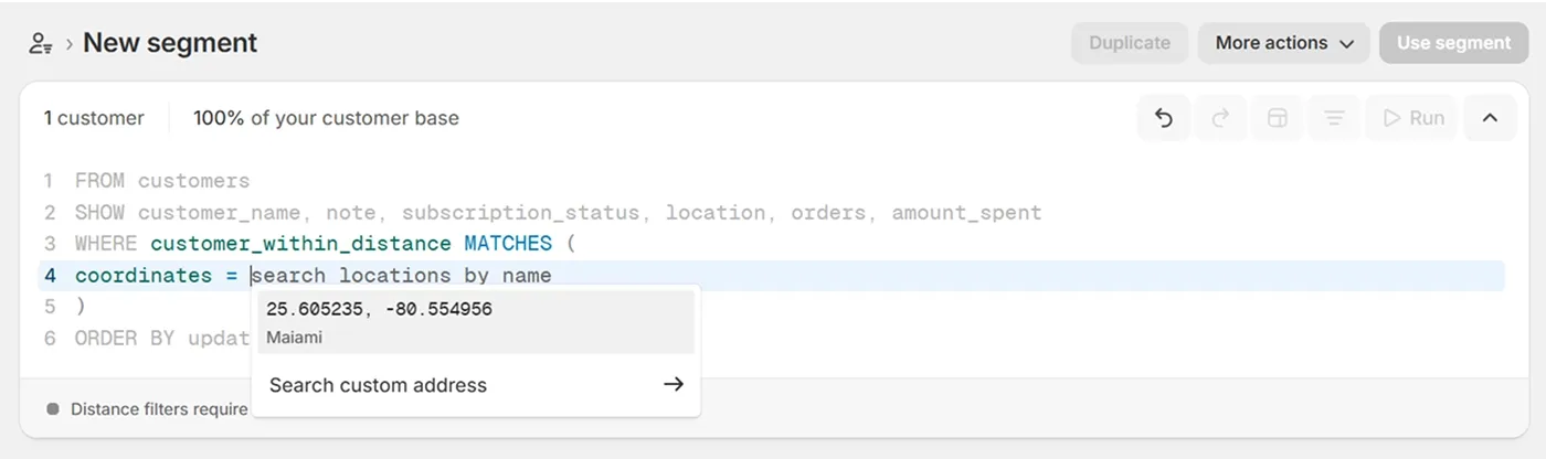 Adding address for a segment Adding address for a segment