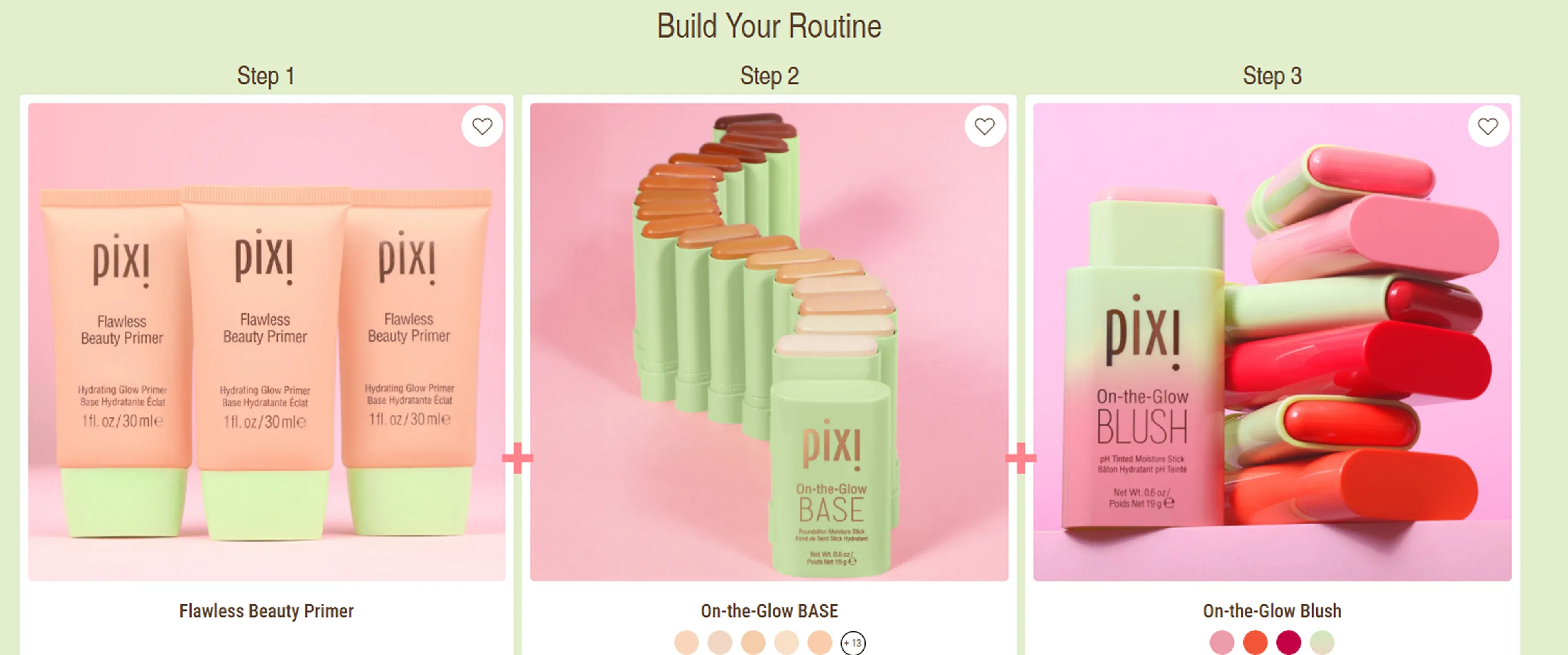 Build your routine' section on PDP Build your routine' section on PDP