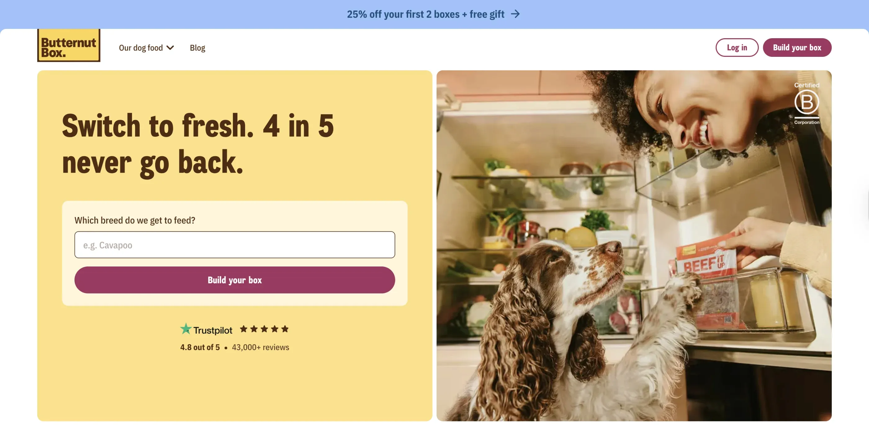 Butternut Box Shopify store in the UK Butternut Box Shopify store in the UK