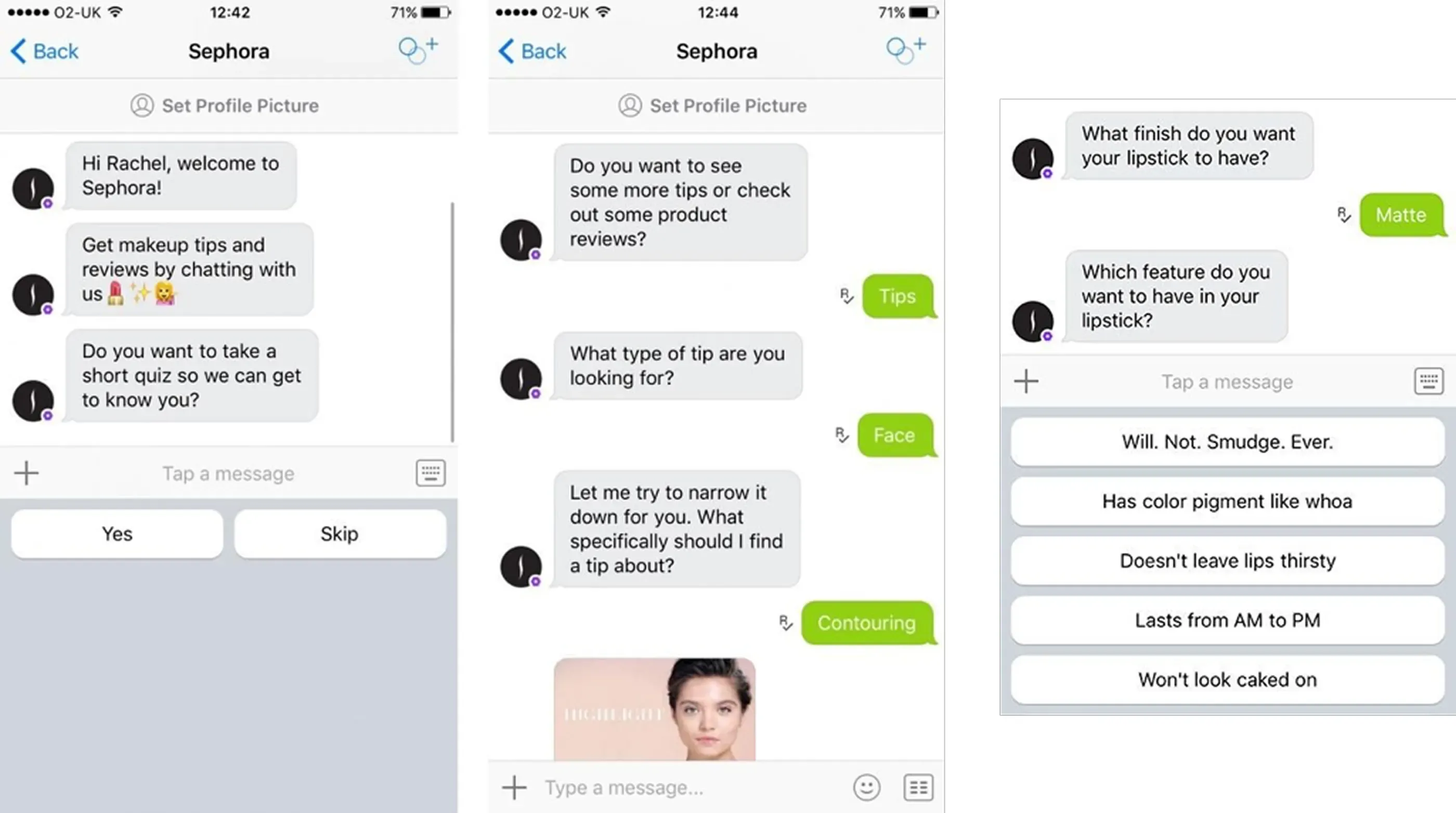 Conversational commerce by Sephora Conversational commerce by Sephora