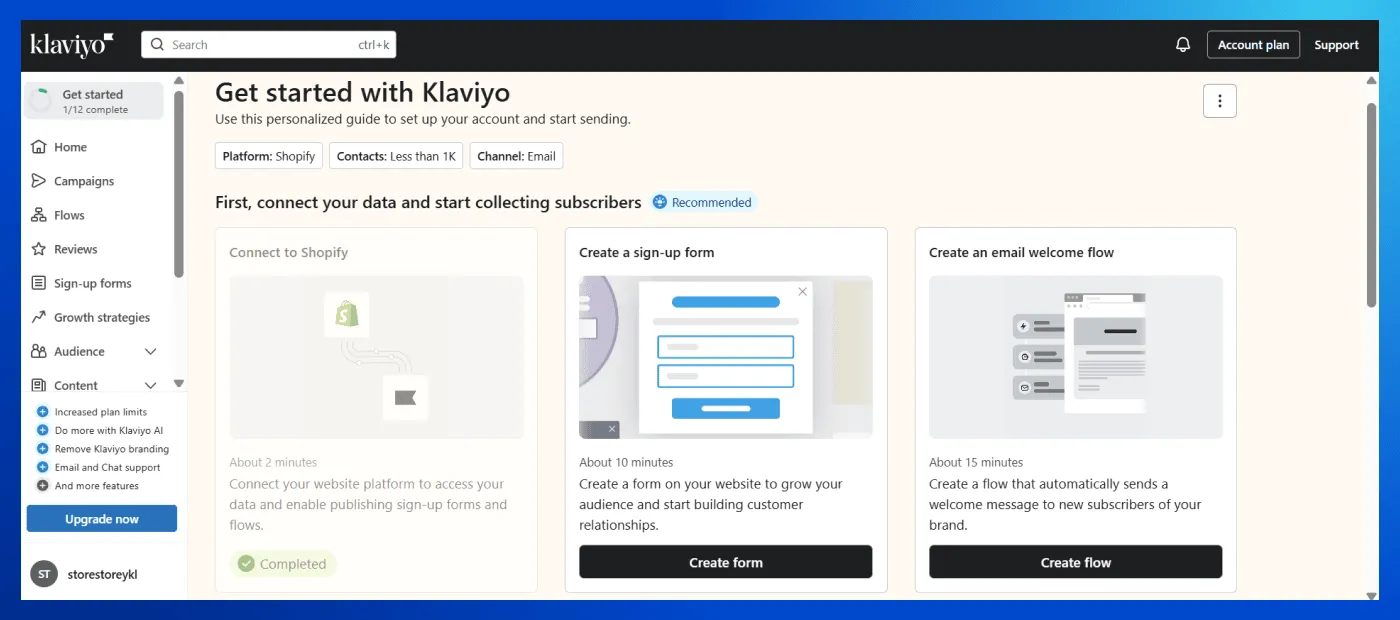 Create a signup form using Klaviyo