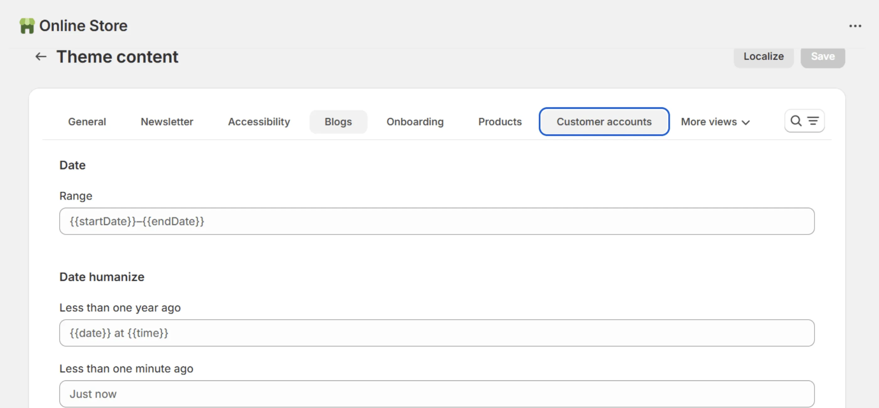 Customize text on the sign-in page for customer accounts