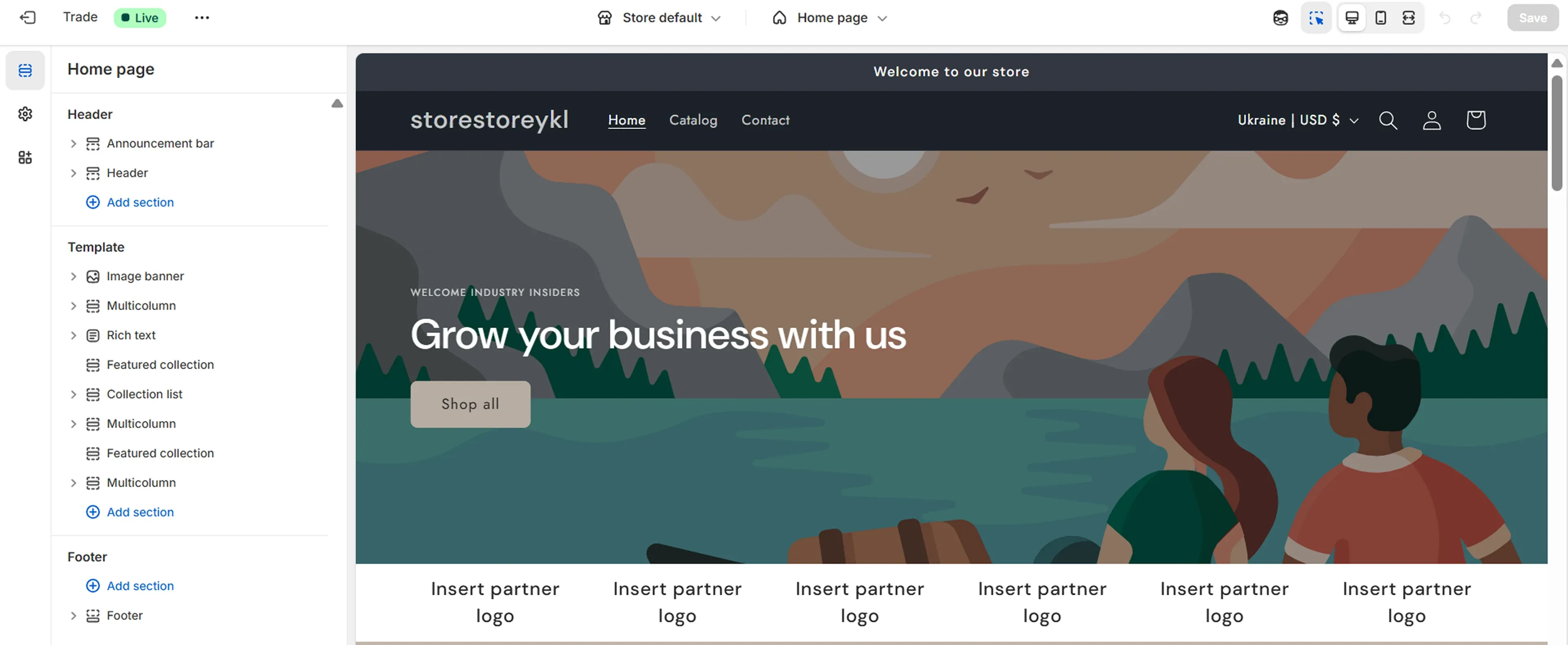 How to customize a store with Shopify Theme Editor