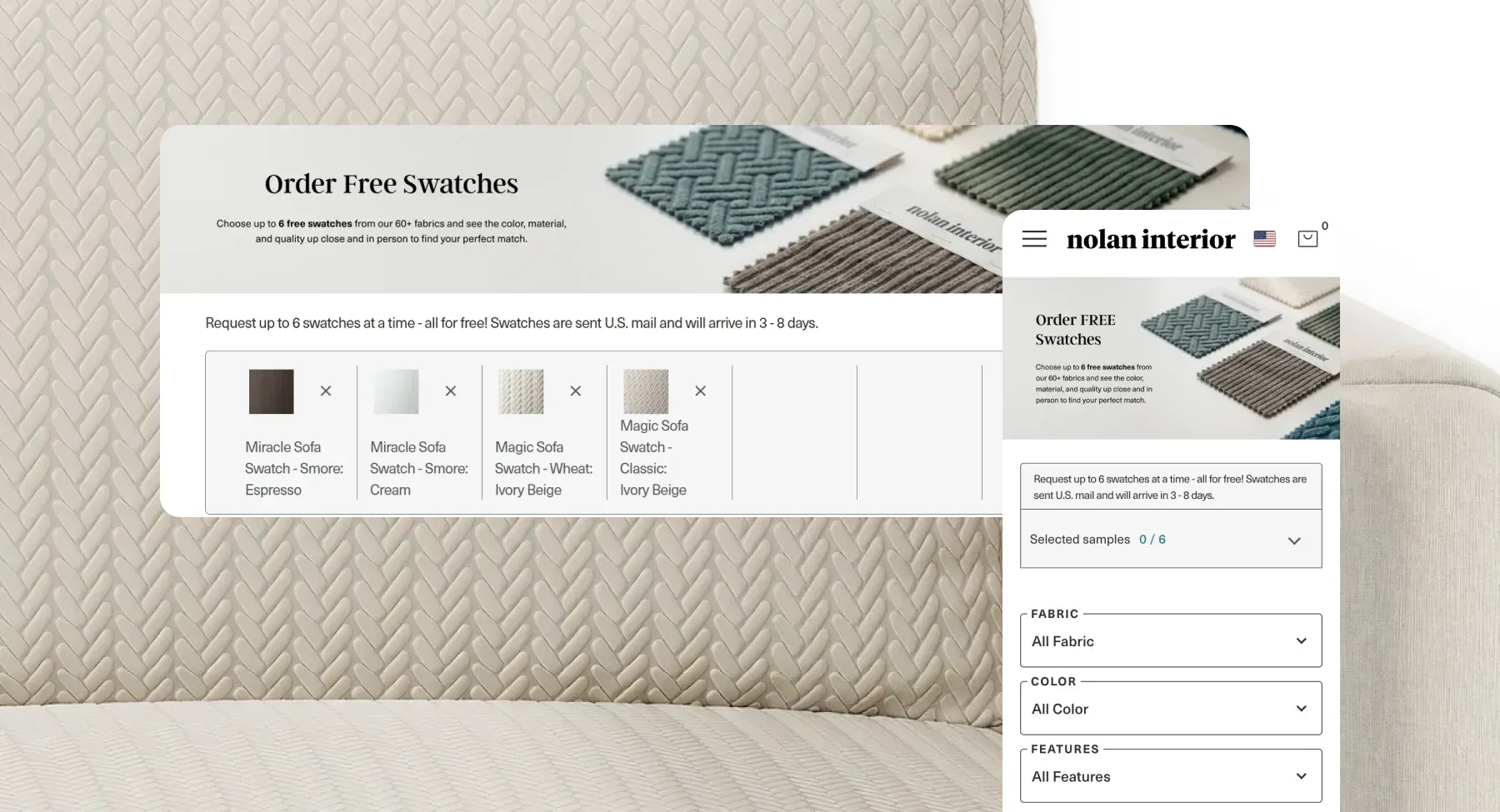 Implementing Buy One, Get One feature and free swatches for Nolan Interior