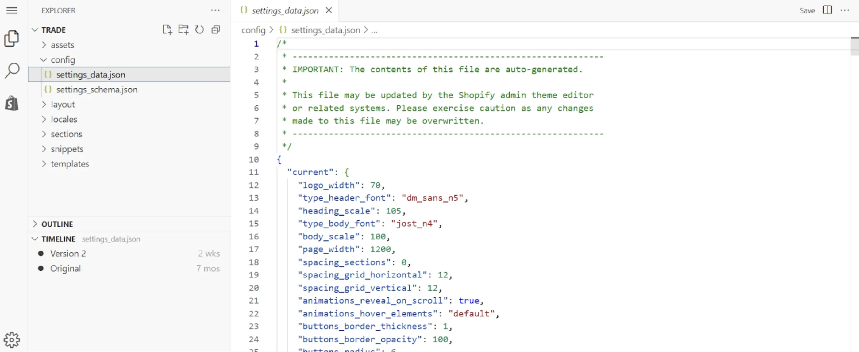 New theme code editor
