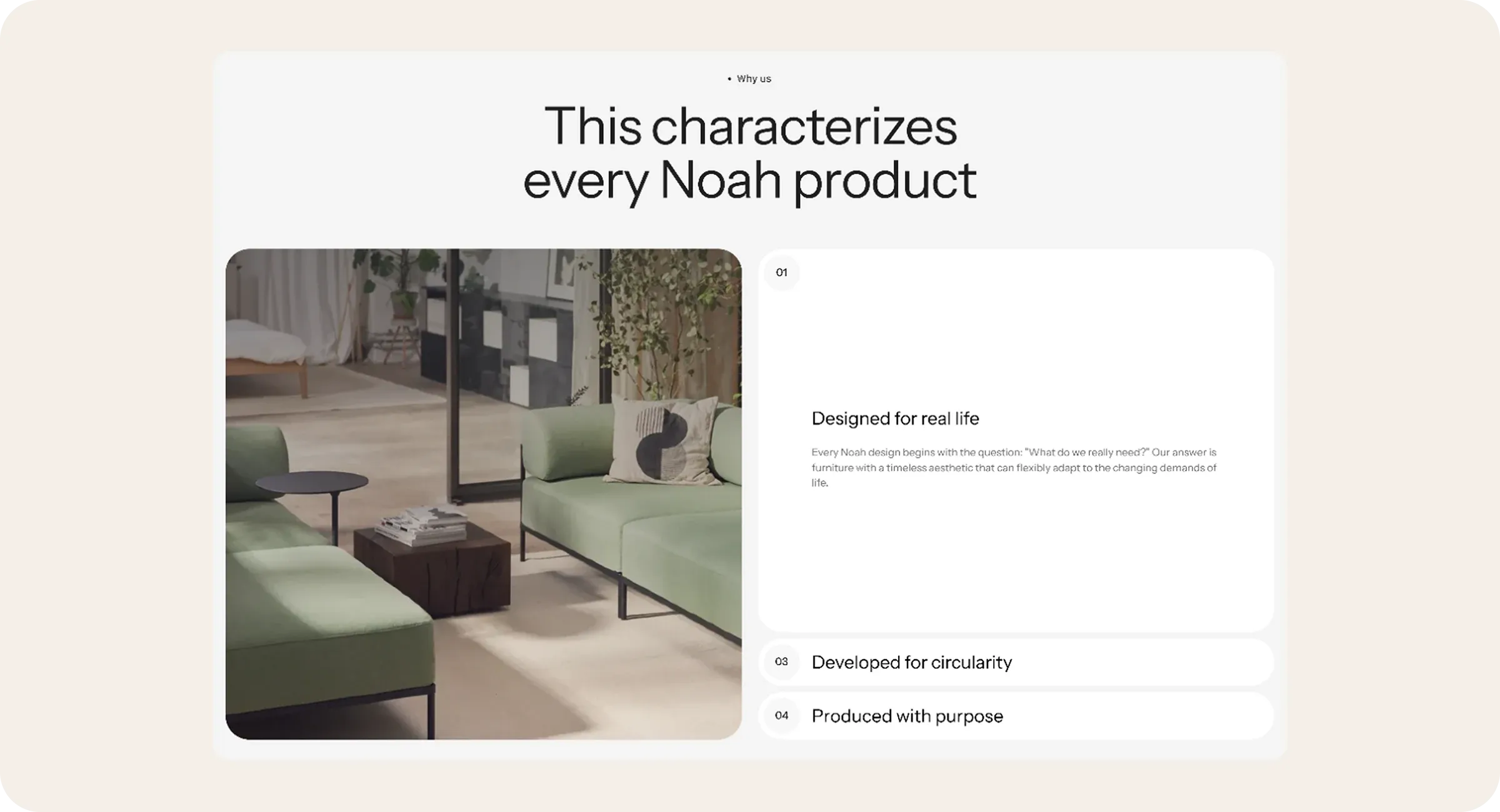 Our solutions for Noah Living Our solutions for Noah Living