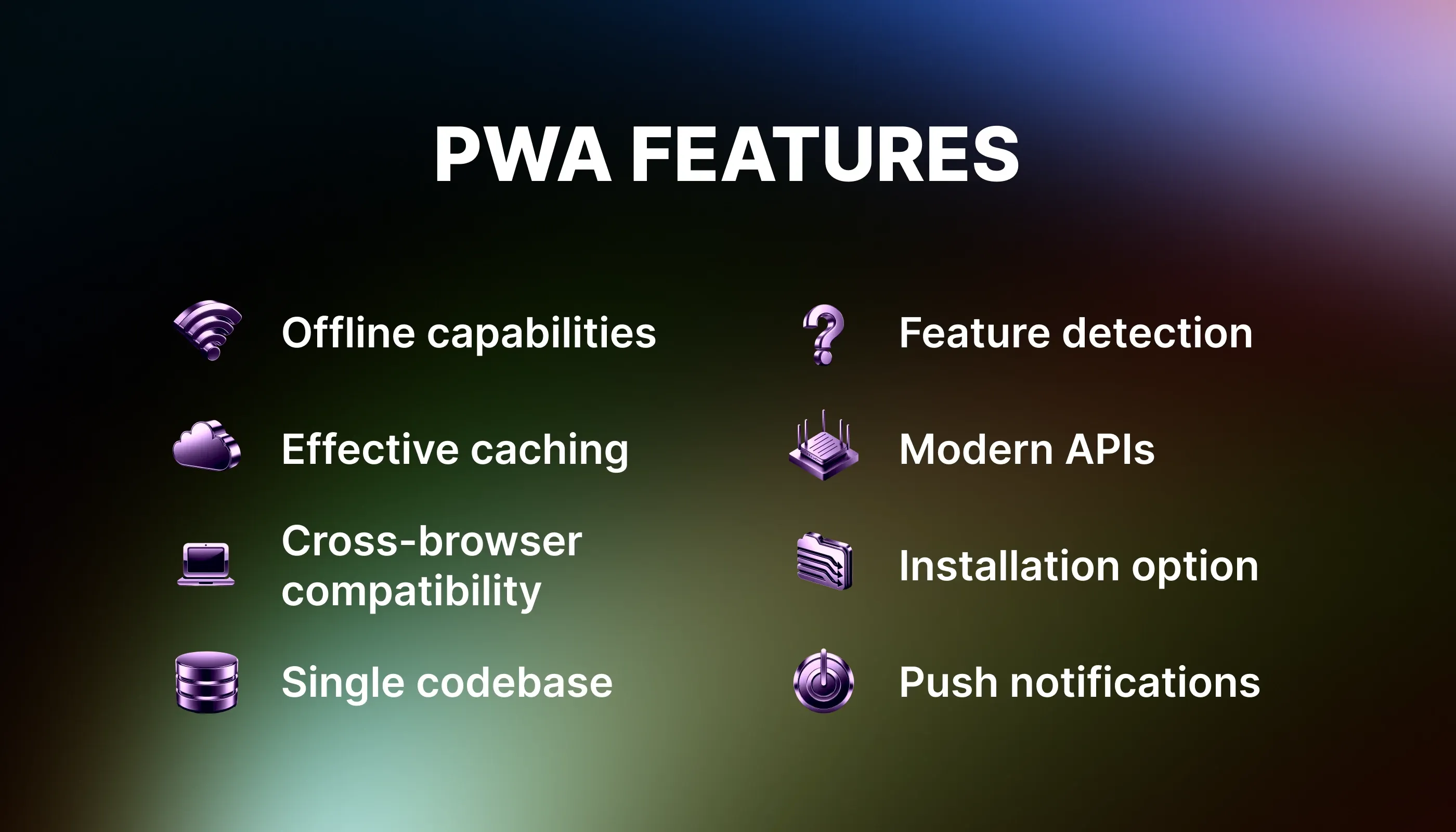 PWA features