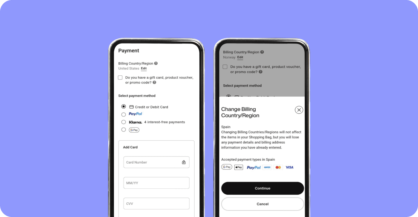 Payment options available