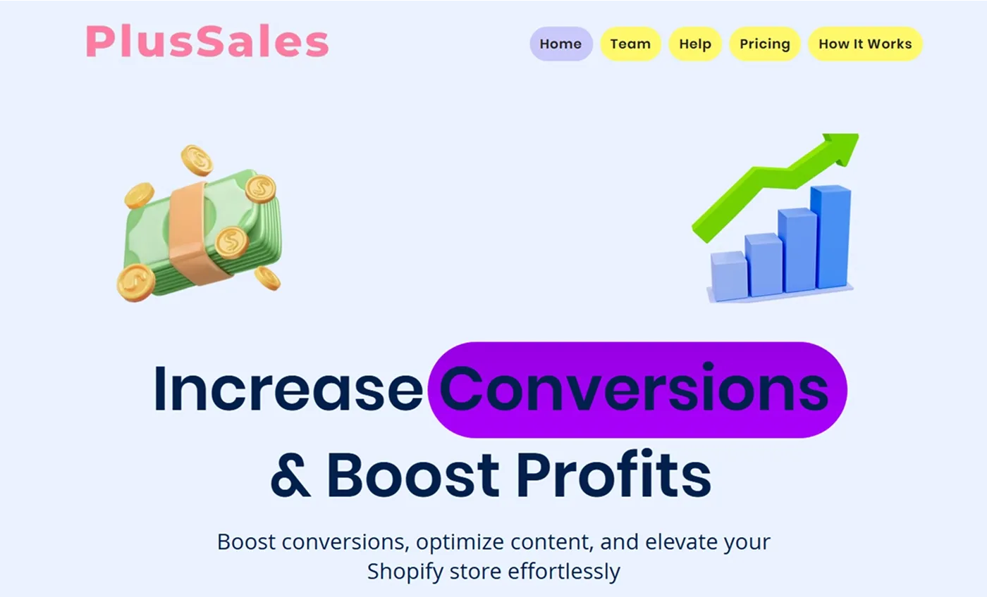 PlusSales AI website builder