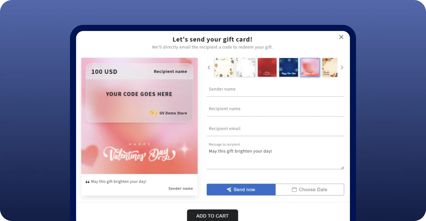 Set up your Shopify gift cards