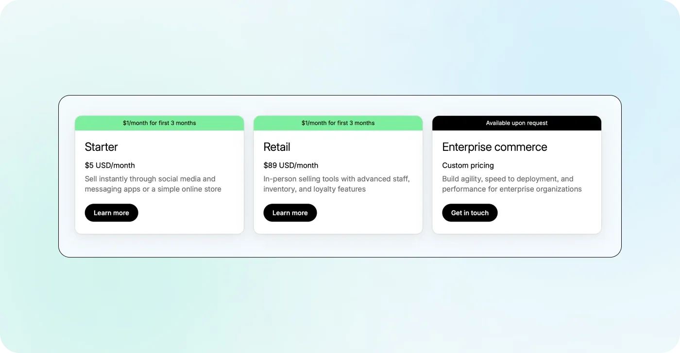 Shopify alternative solutions