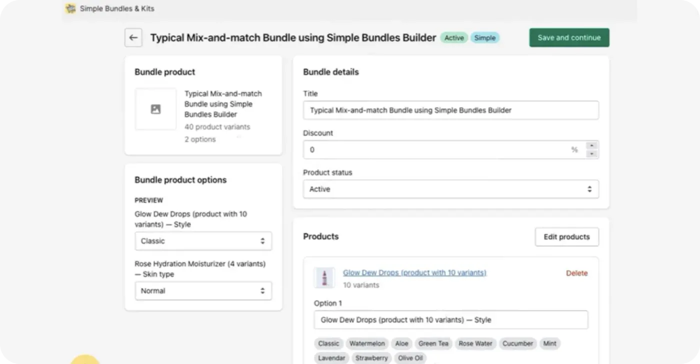 Typical mix-and-match bundle Typical mix-and-match bundle