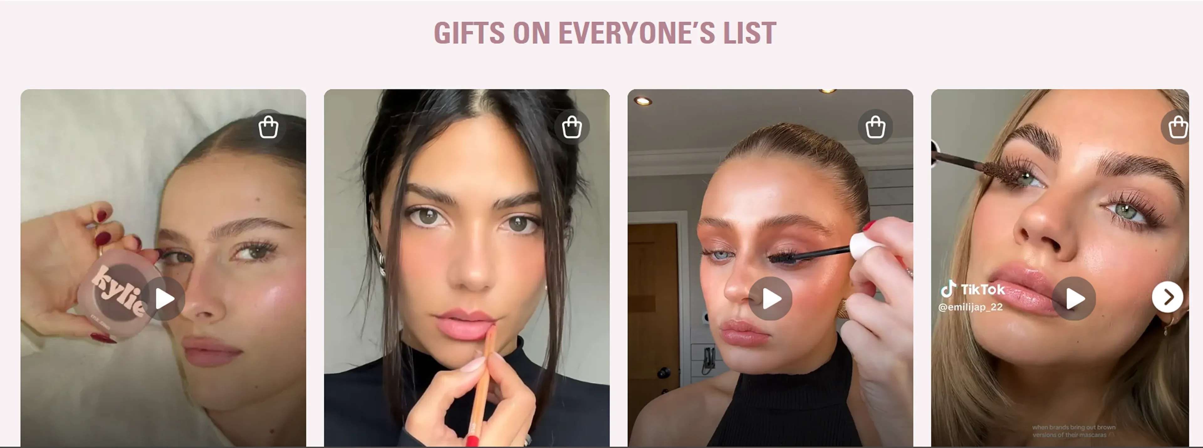 User-generated content on the Kylie Cosmetics store User-generated content on the Kylie Cosmetics store
