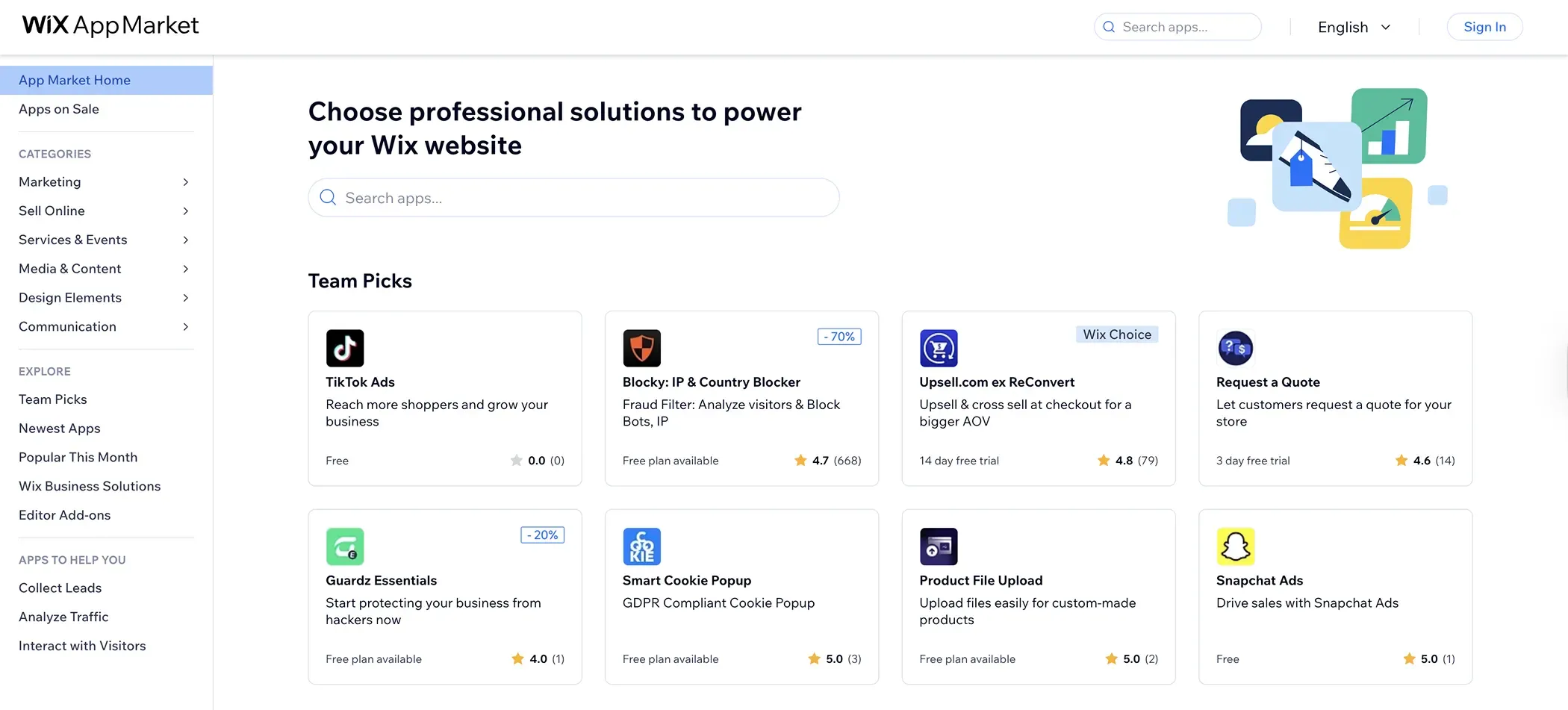Wix app market Wix app market